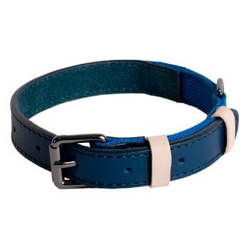 Pet accessories, Colour Block collar, navy - grandala blue, Beige