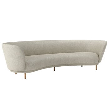 Massproductions Dandy sofa, 4-seater, natural oak - Sahco Safire 007
