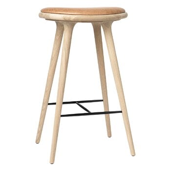 Mater High Stool, 74 cm, såpad ek