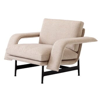 Armchairs & lounge chairs, Meantime AV29 lounge chair, warm black - beige Hallingdal 0220, Black