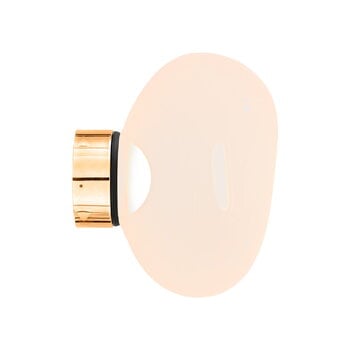 Vägglampor, Melt Surface Mini LED vägglampa, opal - guld, Vit