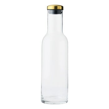 Audo Copenhagen Bottle Karaffe, 1 l, Klarglas - Messing