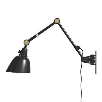 Midgard Lampada da parete Modular 505, nero - ottone