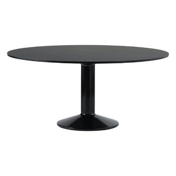 Muuto Table Midst, 160 cm, linoléum noir - noir