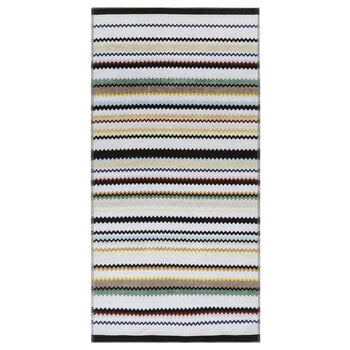 Teli da doccia, Asciugamano da bagno Curt, 80 x 160 cm, 160 nero multicolore, Nero