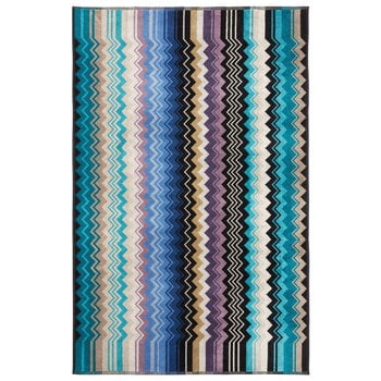 Teli da doccia, Asciugamano da bagno Giacomo, 70 x 115 cm, 170 turchese multicolore, Multicolore