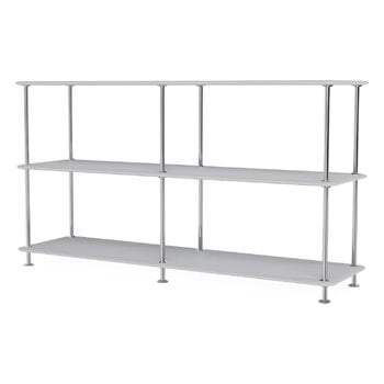 Bookcases, Montana Free 220000 shelf, 209 fjord - chrome, Gray