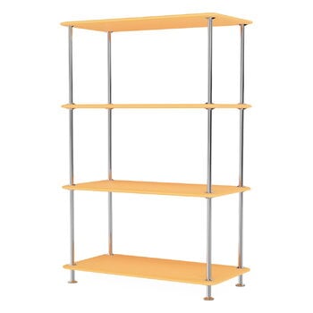 Bookcases, Montana Free 300000 shelf, 233 acacia - chrome, Silver