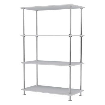 Bookcases, Montana Free 300000 shelf, 209 fjord - chrome, Gray