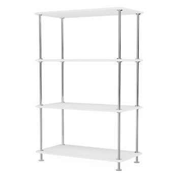 Bookcases, Montana Free 300000 shelf, 214 new white - chrome, White