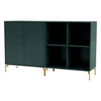Montana Furniture Pair sideboard, brass legs - 163 Black jade
