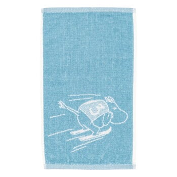 Hand towels & washcloths, Moomin hand towel, 30 x 50 cm, Ski Jumping, Light blue