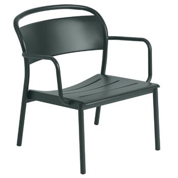 Muuto Linear Steel lounge armchair, dark green