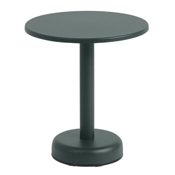 Muuto Linear Steel coffee table, 42 cm, dark green