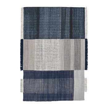 Wool rugs, Tres rug, blue, Gray