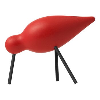 Statuette, Shorebird, medio, rosso - nero, Rosso