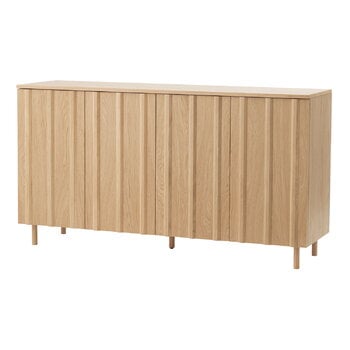 Cassettiere e credenze, Credenza Rib, 159 cm, rovere, Naturale