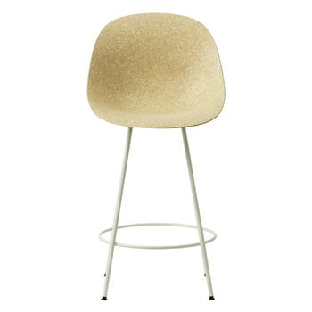 Normann Copenhagen Chaise de bar Mat, 65 cm, acier crème - chanvre