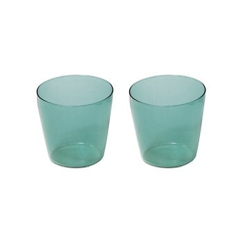 Drinkware, Milk drinking glass, 2 pcs, aqua, Green