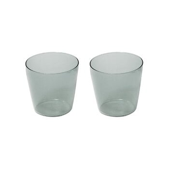 Drinkware, Milk drinking glass, 2 pcs, grey, Gray