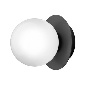 Nuura Liila 1 wall/ceiling lamp, small, black - opal, product image