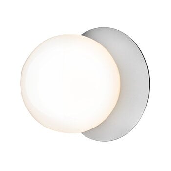 Wall lamps, Liila 1 wall/ceiling lamp, small, silver - opal, White