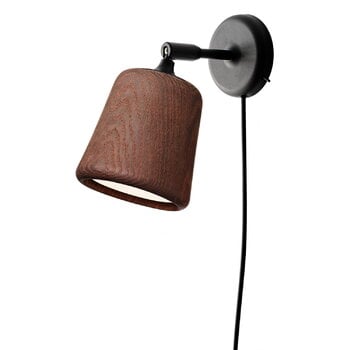 New Works Material wall lamp, smoked oak