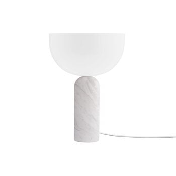 New Works Kizu table lamp, small, white marble