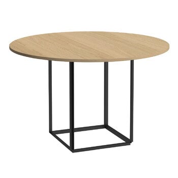 New Works Table Florence, 120 cm, noir - chêne huilé