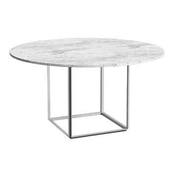 Tavoli da pranzo, Tavolo da pranzo Florence 145 cm, bianco - marmo bianco Carrara, Bianco