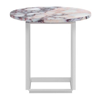 New Works Table d’appoint Florence, 50 cm, blanc - marbre blanc Viola