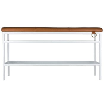 Maze Nancy bench, white - cognac