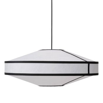 Lampade a sospensione, Lampada a sospensione Kite, 75 cm, bianco - nero, Bianco