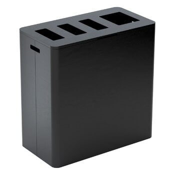 Niimaar Ecogrande Forever Bin kierrätyslaatikko, 4-osioinen, musta