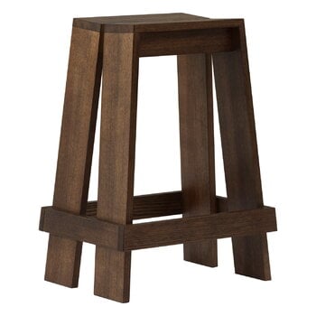 Bar stools & chairs, Let barstool, 65 cm, brown stained ash, Brown