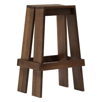 Bar stools & chairs, Let barstool, 75 cm, brown stained ash, Brown