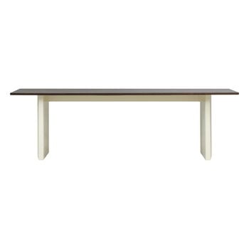 Dining tables, Panel table, 90 x 250 cm, cream - dark brown, Beige