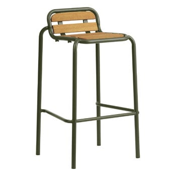 Normann Copenhagen Vig barstool, 75 cm, Robinia wood - dark green, product image