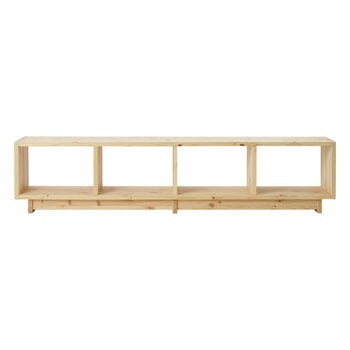 Normann Copenhagen Plank bookcase, low, UV lacquered pine