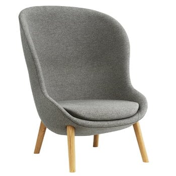 Fauteuils, Fauteuil Hyg, modèle haut, chêne - Main Line Flax 26, Gris