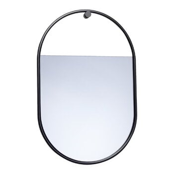 Miroirs muraux, Miroir ovale Peek, petit modèle, Noir