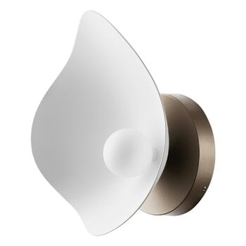 Lampade da parete, Applique Florii 1, bronzo scuro - bianco, Bianco