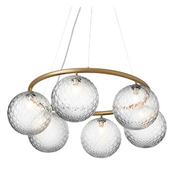 Nuura Miira 6 Circular pendant, brass - optic clear, product image