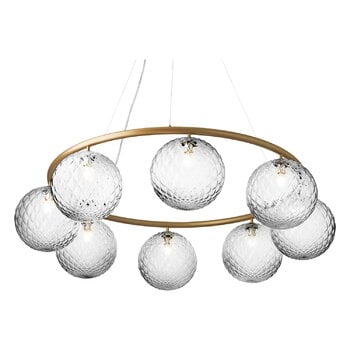 Nuura Miira 8 Circular pendant, brass - optic clear