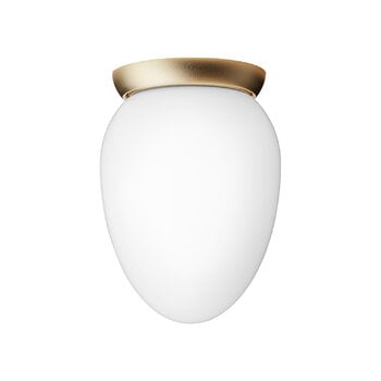 Lampade da soffitto, Lampada da soffitto Rizzatto 171, ottone - bianco opale, Bianco