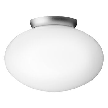 Lampade da soffitto, Lampada da soffitto Rizzatto 301, argento satinato-bianco opale, Bianco