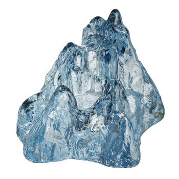 Kosta Boda Photophore Rock, 91 mm, bleu glace, image produit