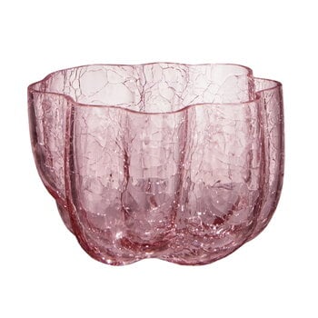 Kosta Boda Crackle votive, 58 mm, pink, product image