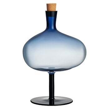 Kosta Boda Bod bottle, 295 mm, midnight blue - cork, product image