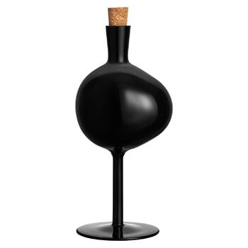 Glass objects, Bod bottle, 306 mm, black - cork, Black